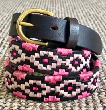 Bespoke belt with intricate stamp
