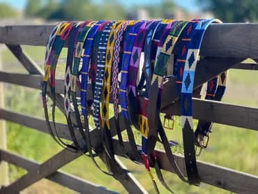 Bespoke belt with intricate stamp