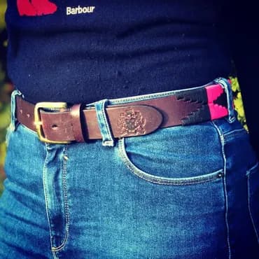 Bespoke belt with intricate stamp