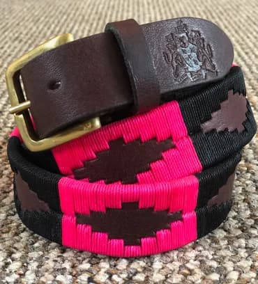 Intricate stamp on leather belt
